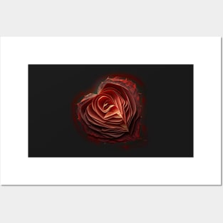 Heart Shaped Rose Posters and Art